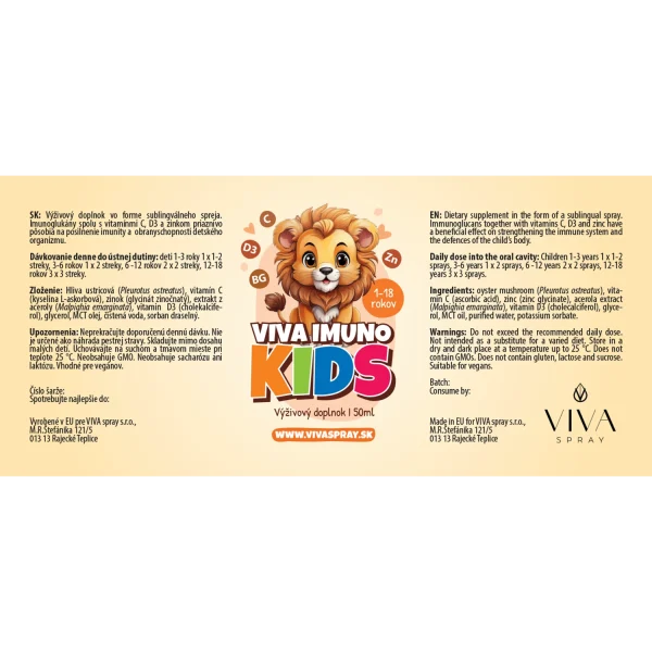VIVA Spray Kids obal na sprej IMUNO