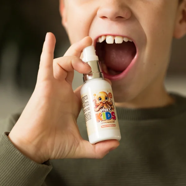 VIVA C Kids – Detský vitamín C sprej 50 ml aplikácia